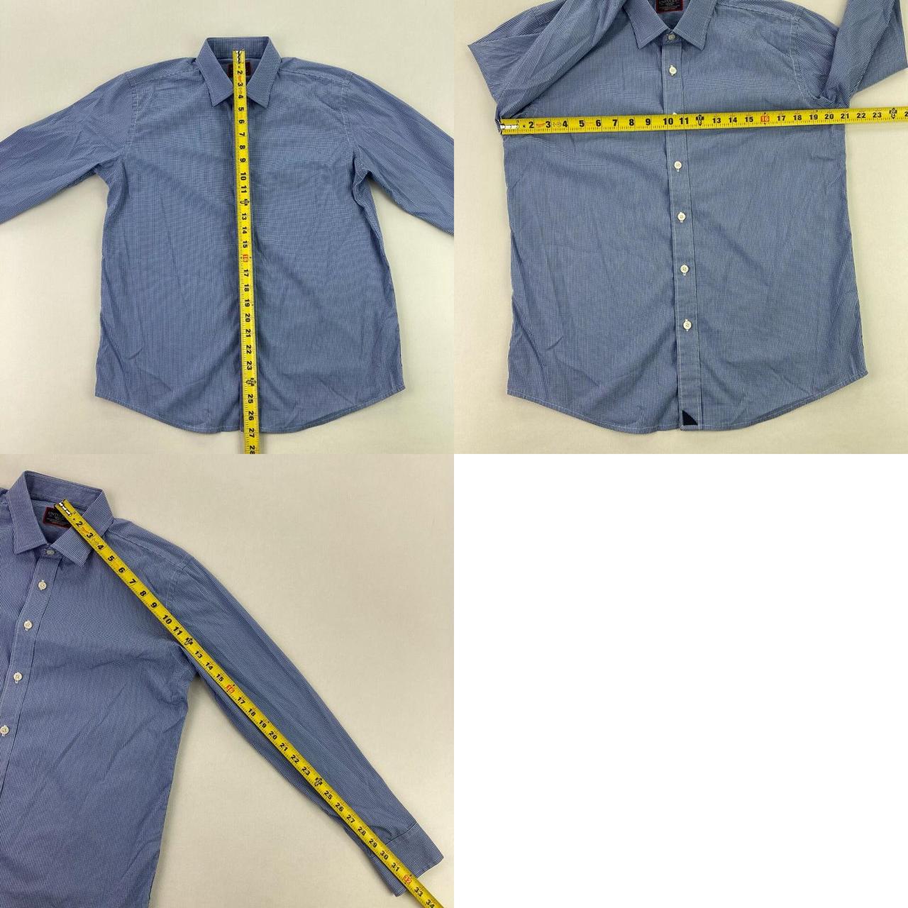 Untuckit Mens Slim Fit Long Sleeve Button Shirt Blue... - Depop