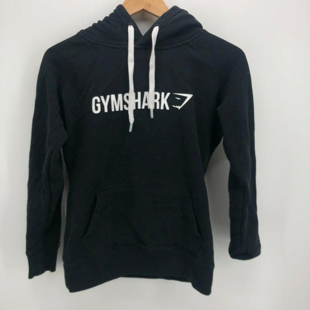 Gymshark Women's Black Hoodie Depop