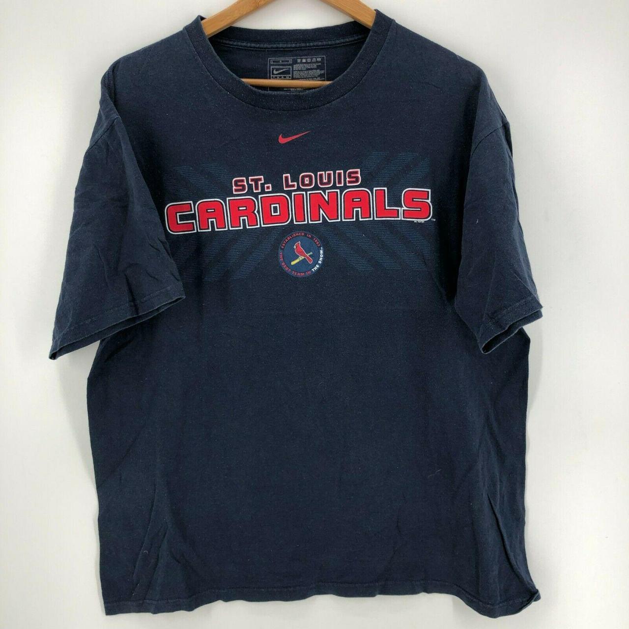 St. Louis Cardinals Nike MLB T-Shirt - Large Grey Cotton