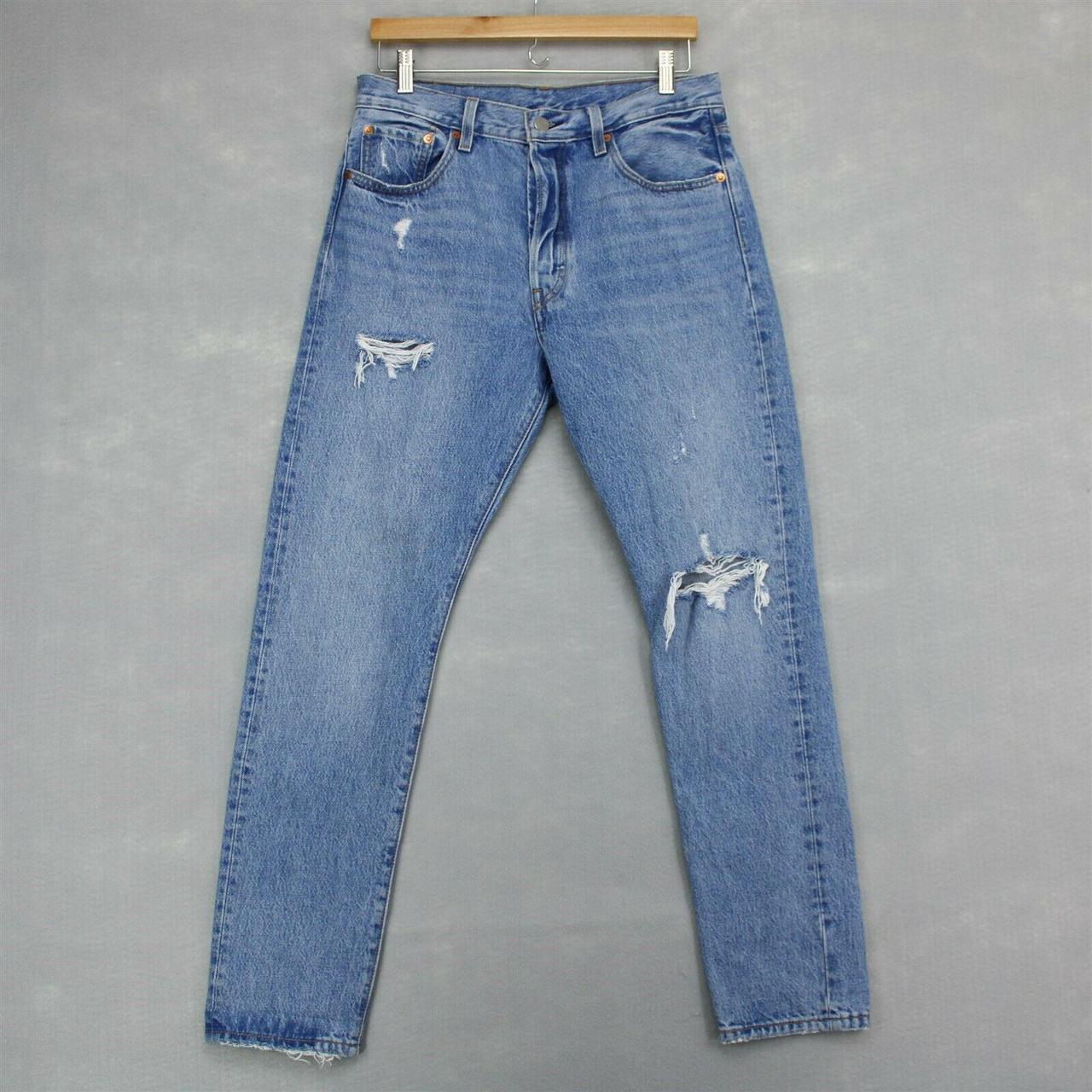 Levis 501 S Skinny Jeans Womens 29x30 Medium Wash... - Depop