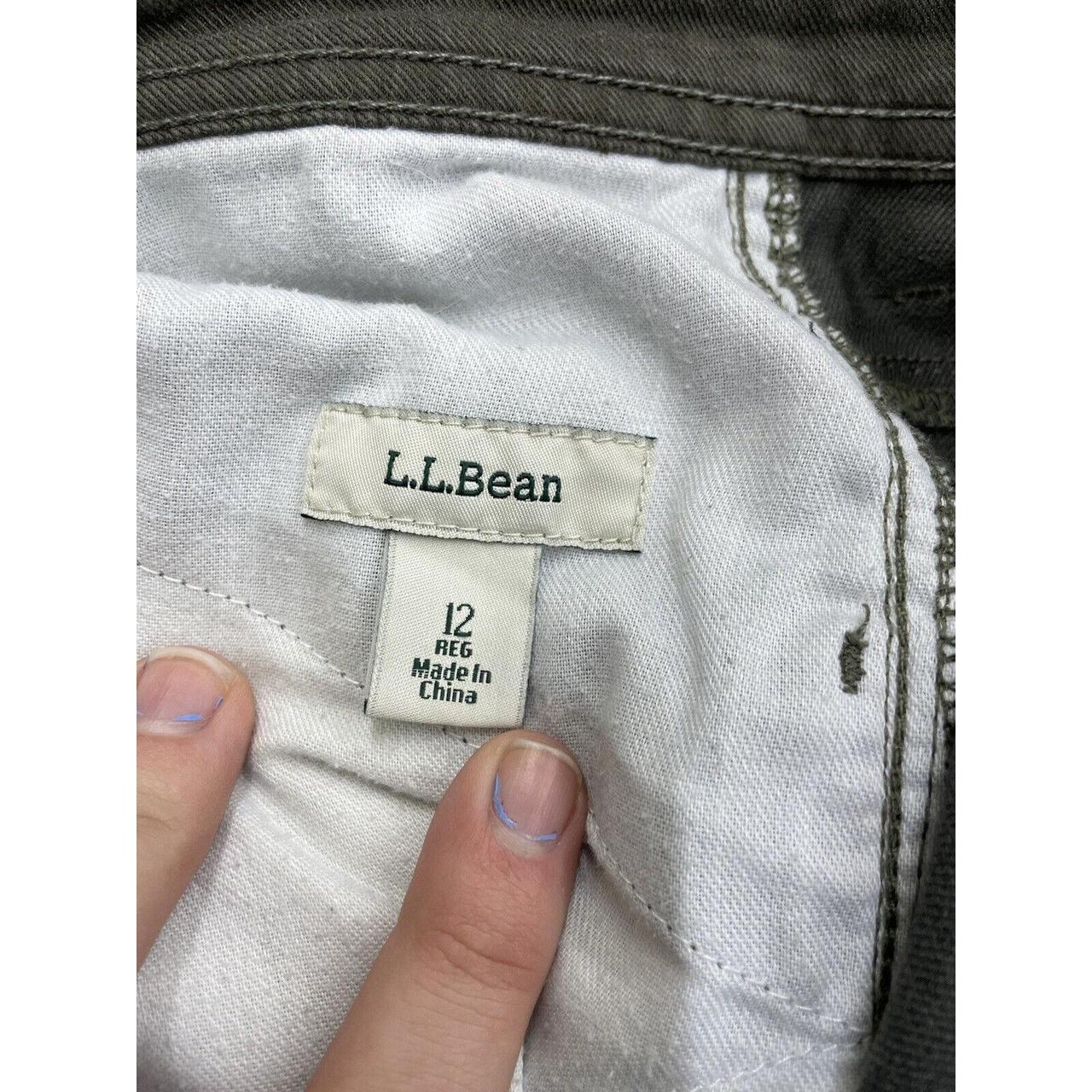 L.L.Bean Cargo Pants Womens sz 12R Green Stretch... - Depop