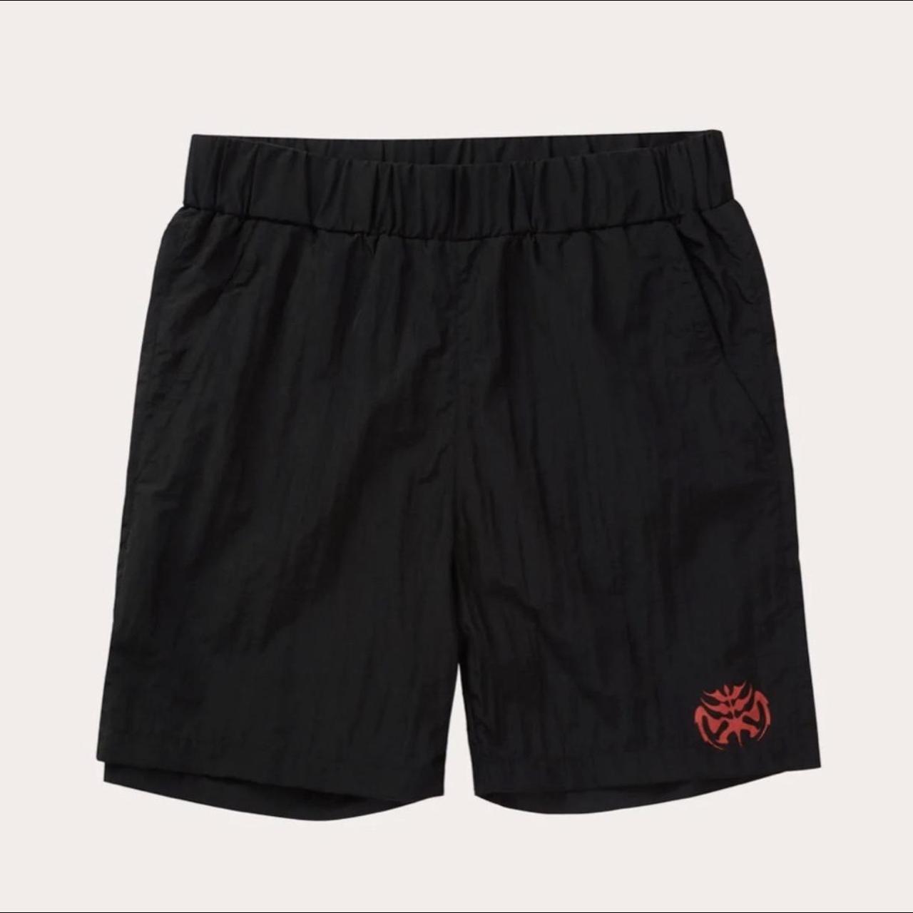 Dropdead Women's Black and Red Shorts (2)