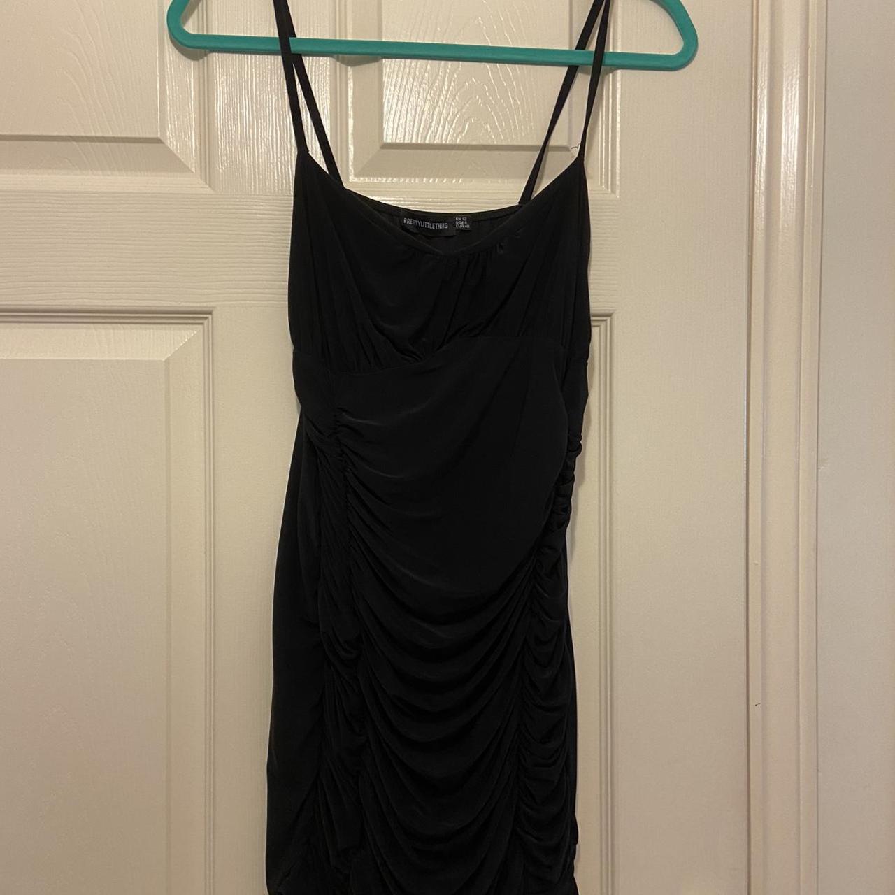 PrettyLittleThing Women's Black Dress | Depop