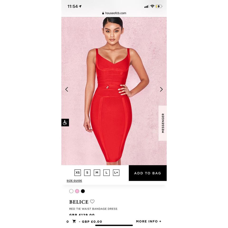 House of cb red hotsell bandage dress