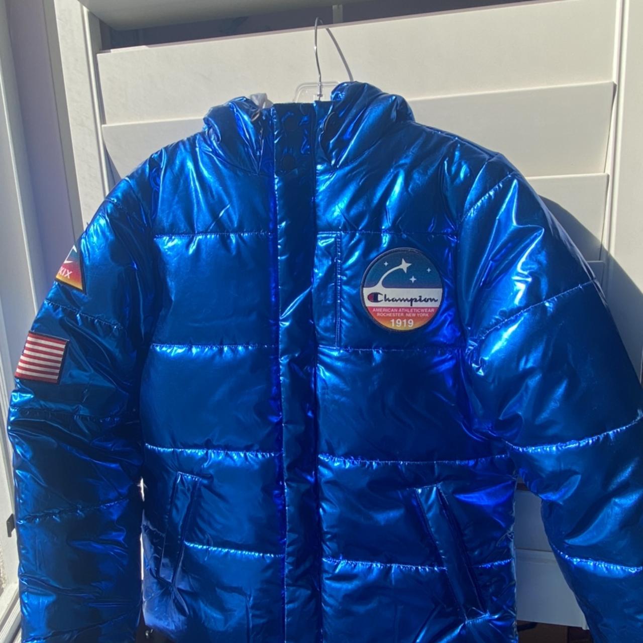 Men's champion metallic outlet puffer coat