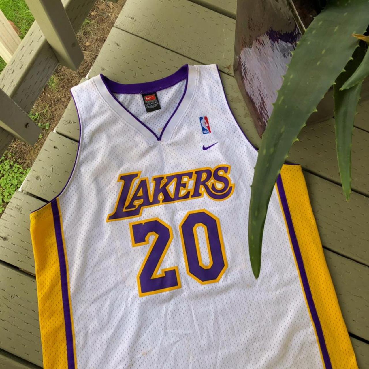 Los Ángeles Lakers vintage Gary Payton black jersey - Depop