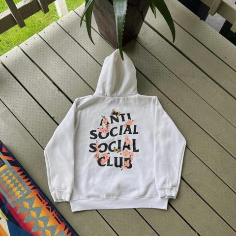 Anti social social outlet club kkoch hoodie white