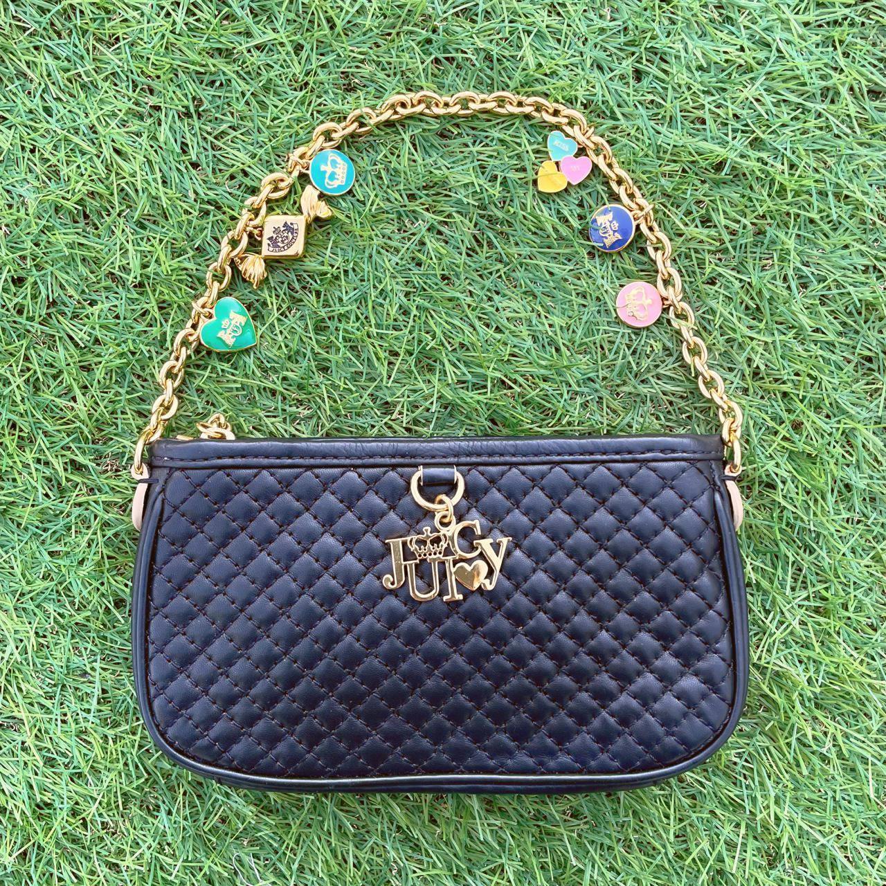 Juicy Couture Women's Black and Gold Bag