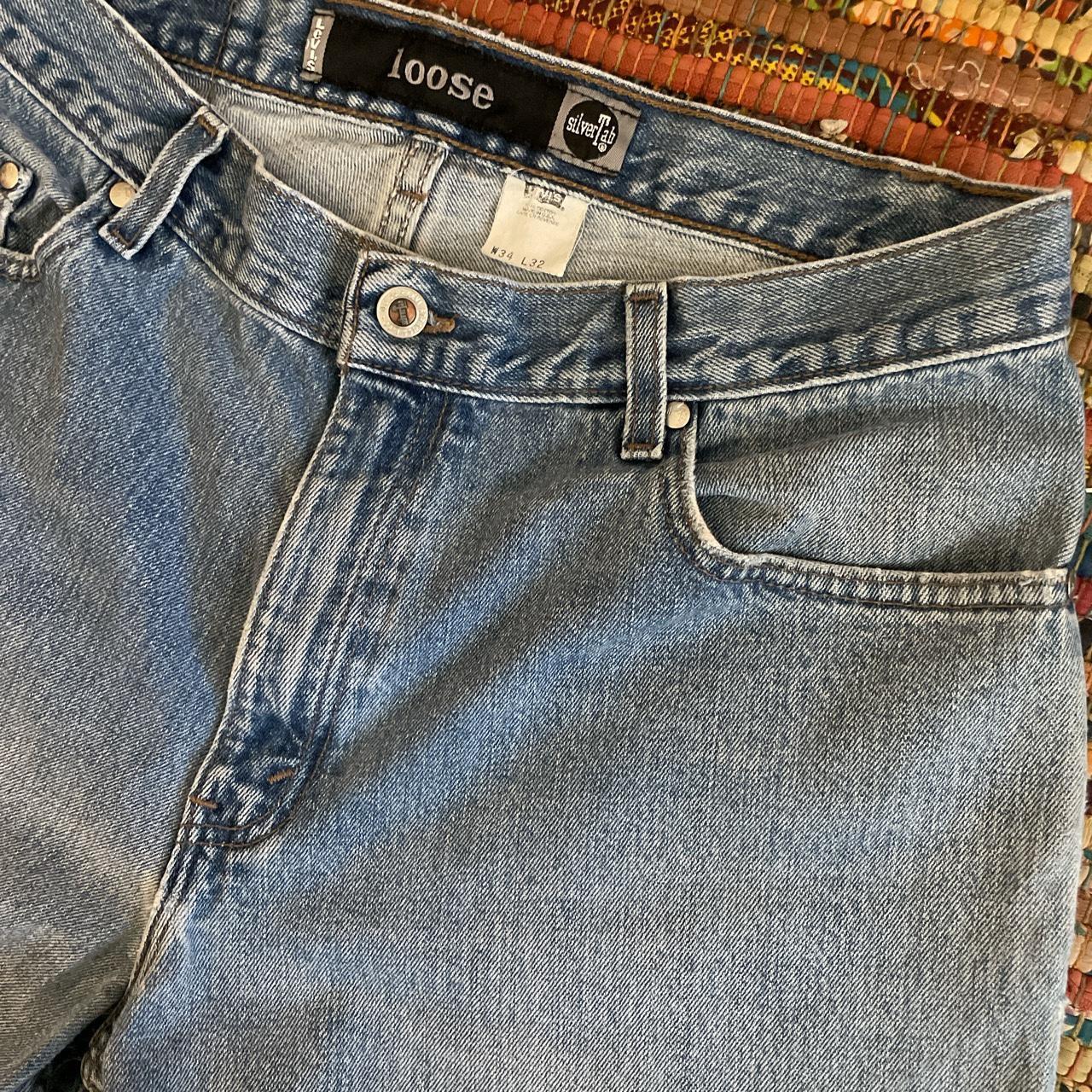 Levi's silvertab loose fit denim jeans 34x32. Good - Depop