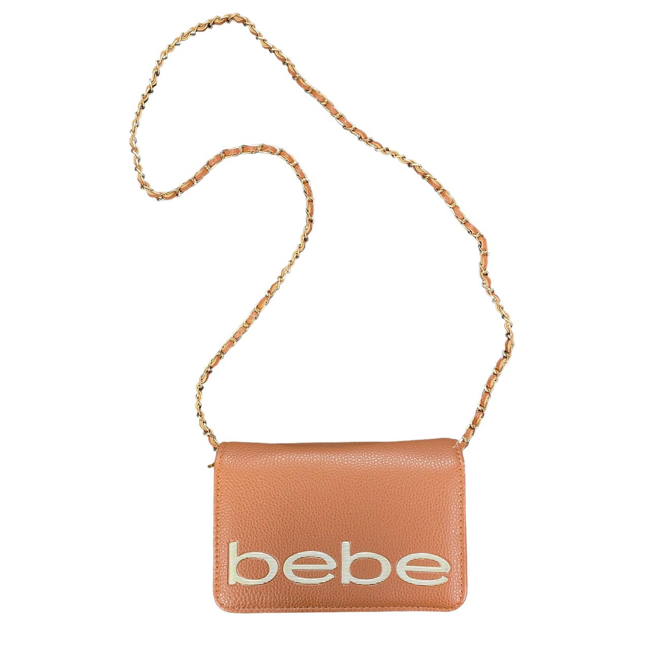 bebe-fabiola-saffiano-stamped-logo-crossbody-purse-depop