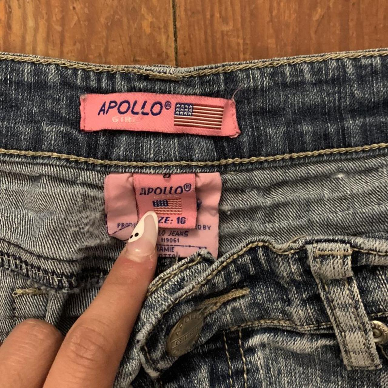 These really cute y2k Apollo jeans🖤💚🤎 They’re a... - Depop