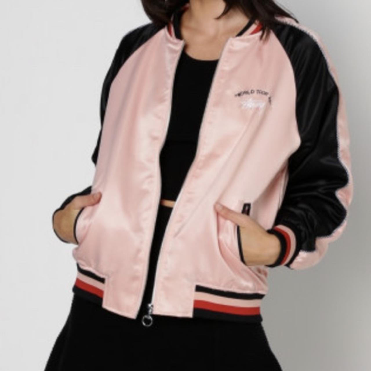 stussy world tour bomber jacket