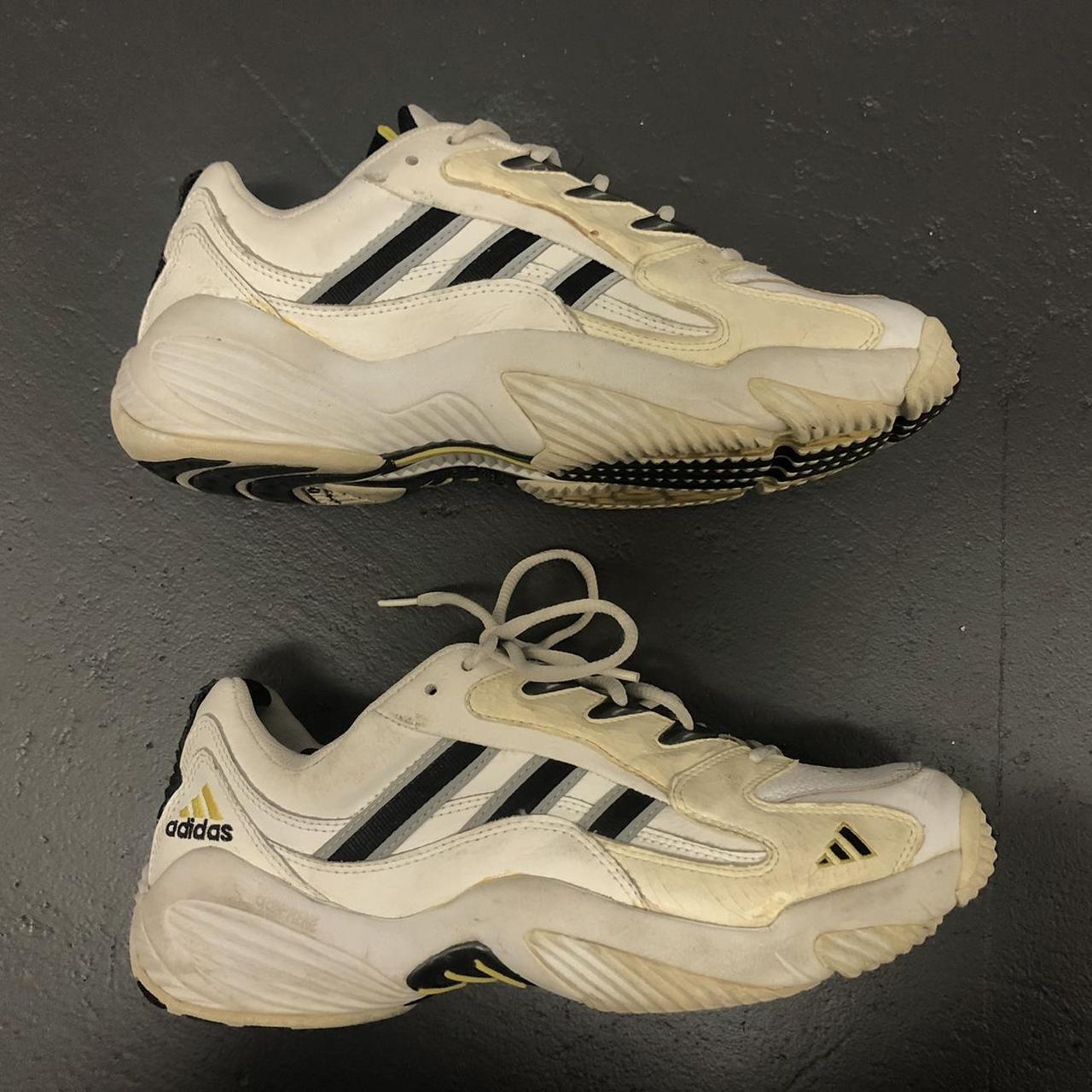 Vintage 90s Adidas 1998 Torsion White Sneakers. Size... - Depop
