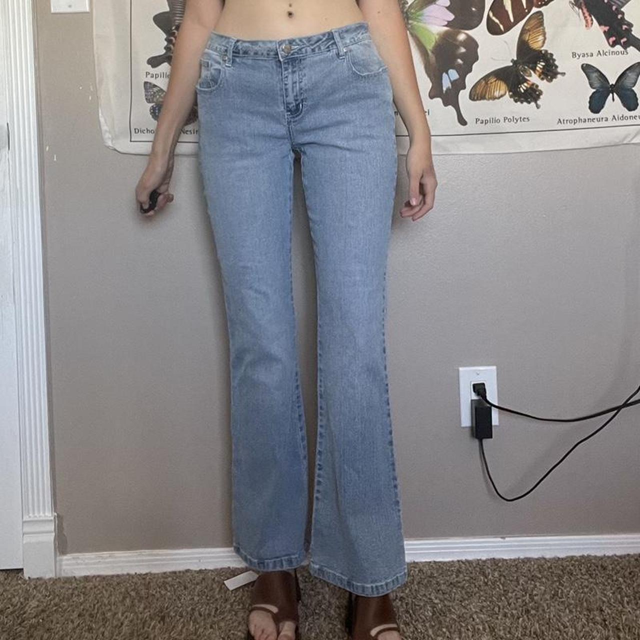 Amazing Y2K Midrise Flare Jeans 🦋 The cutest flare... - Depop