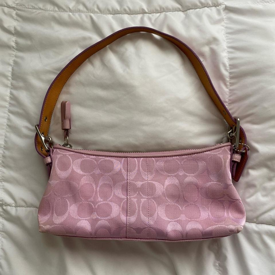 coach pink baguette bag