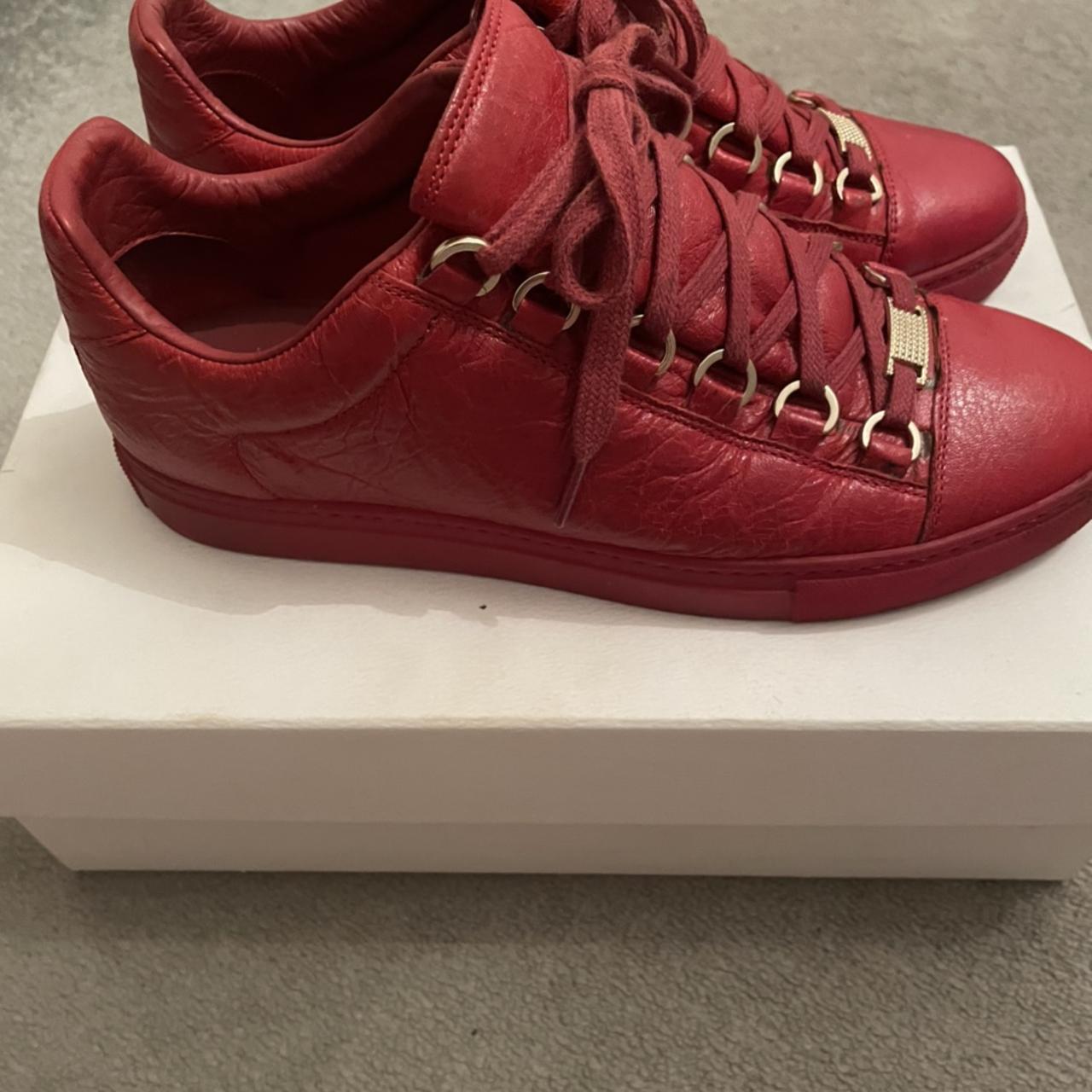 balenciaga arena low womens red