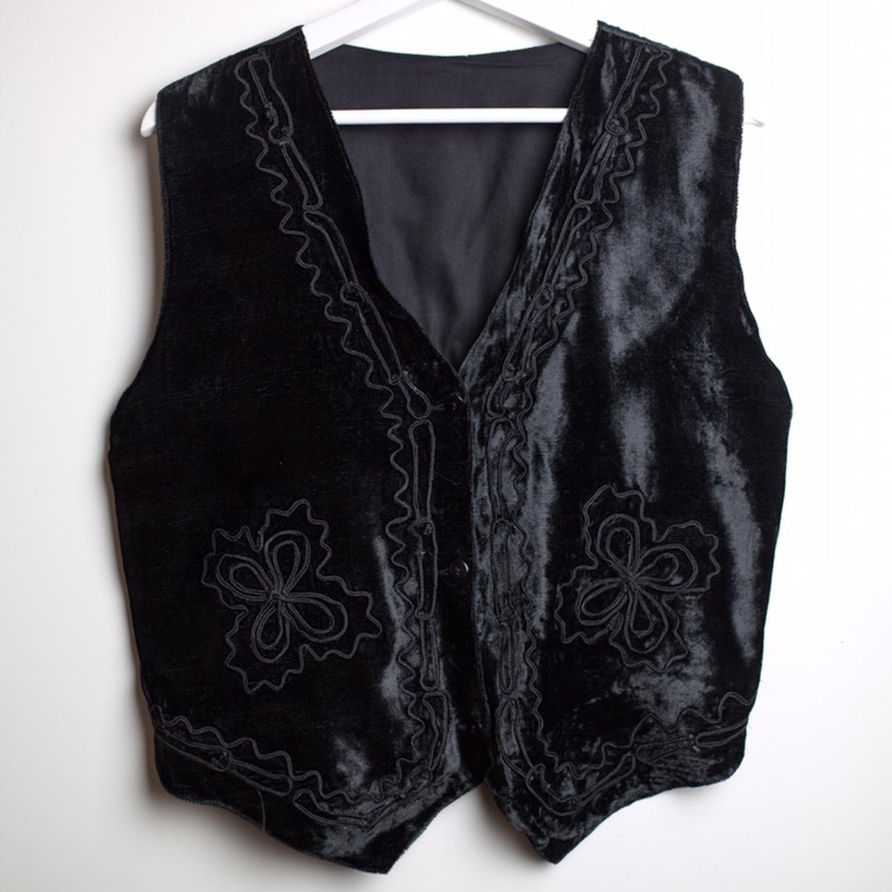 Vintage crushed velvet waistcoat! In perfect... - Depop