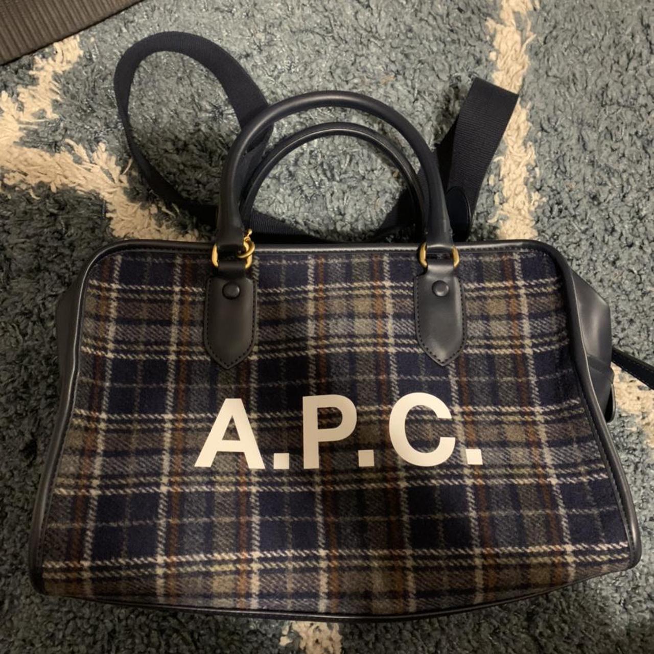 APC paul flannel Check Boston bag. Really stylish - Depop
