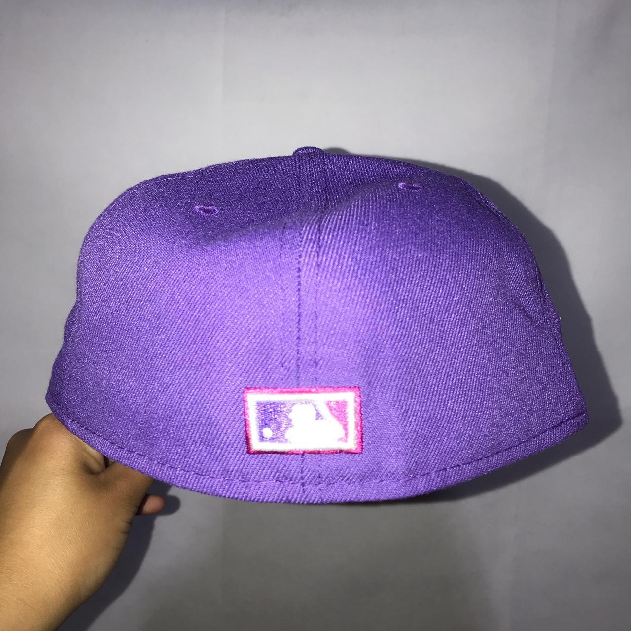 la-angels-fitted-cap-size-7-3-8-fusha-under-brim-depop
