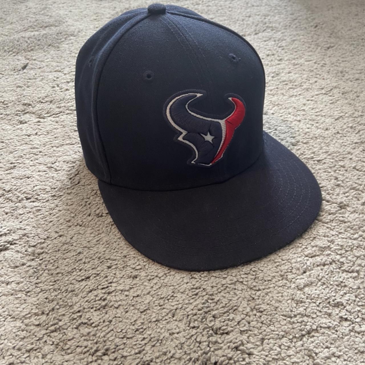 New Era Houston Texans Fitted Hat Size 6 7/8 in - Depop