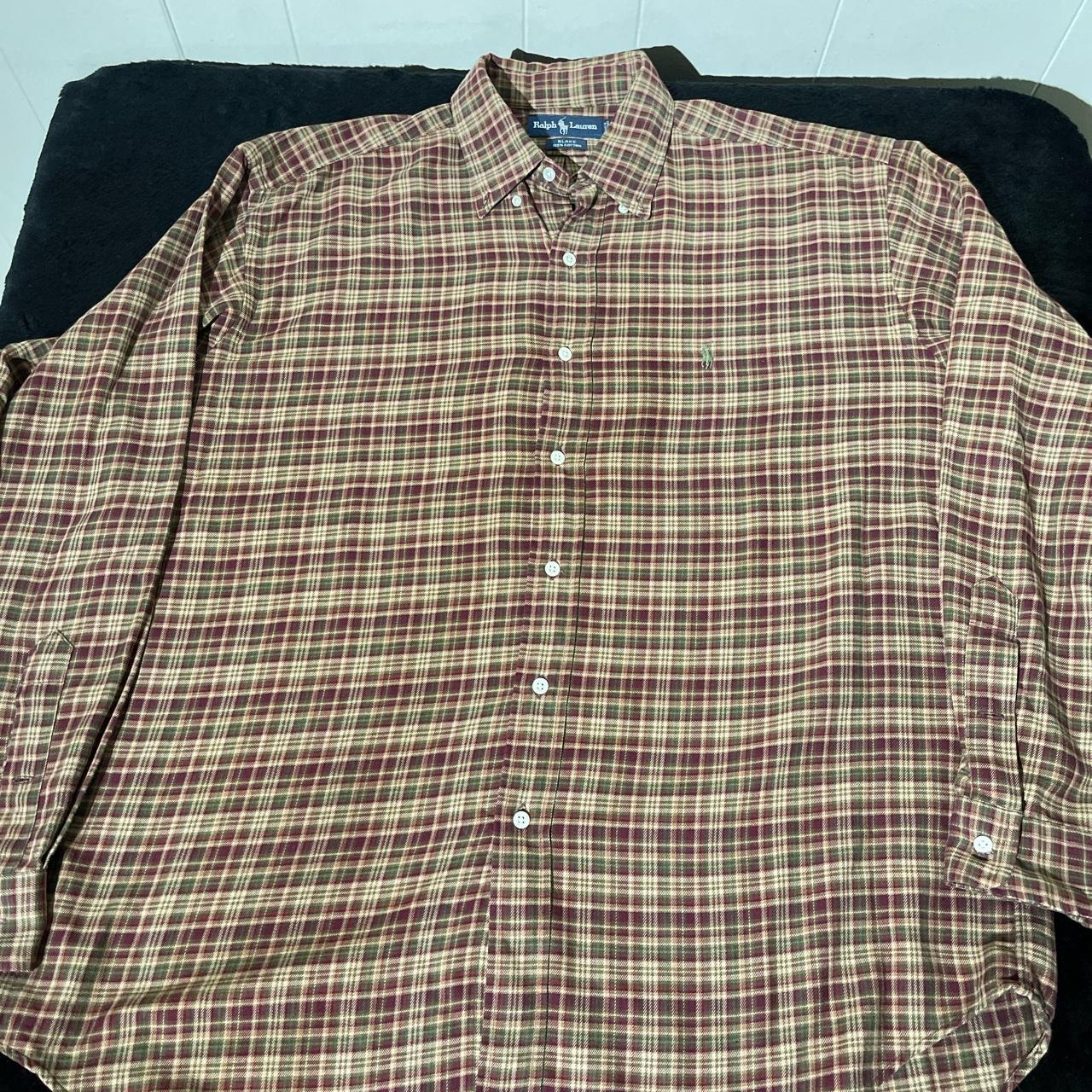 Vintage Polo Ralph Lauren Flannel. Length 35.5... - Depop