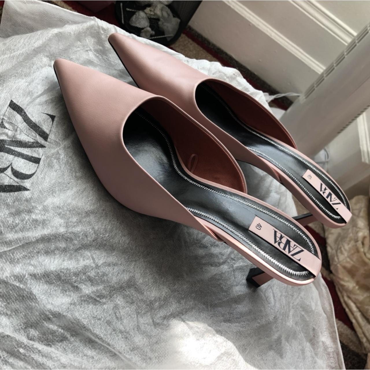 Zara Pink kitten heels Size 7 Never worn... Depop