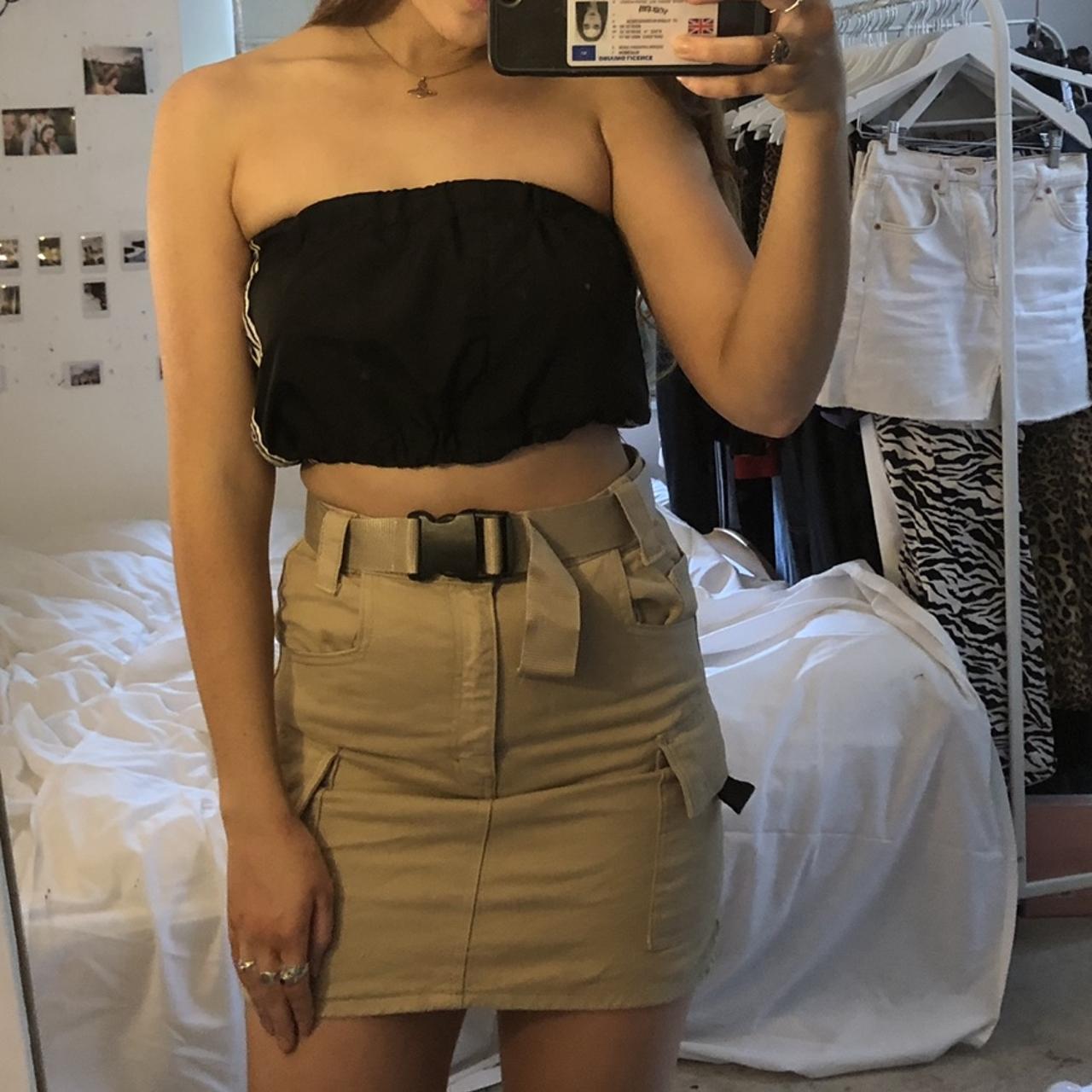 topshop beige skirt