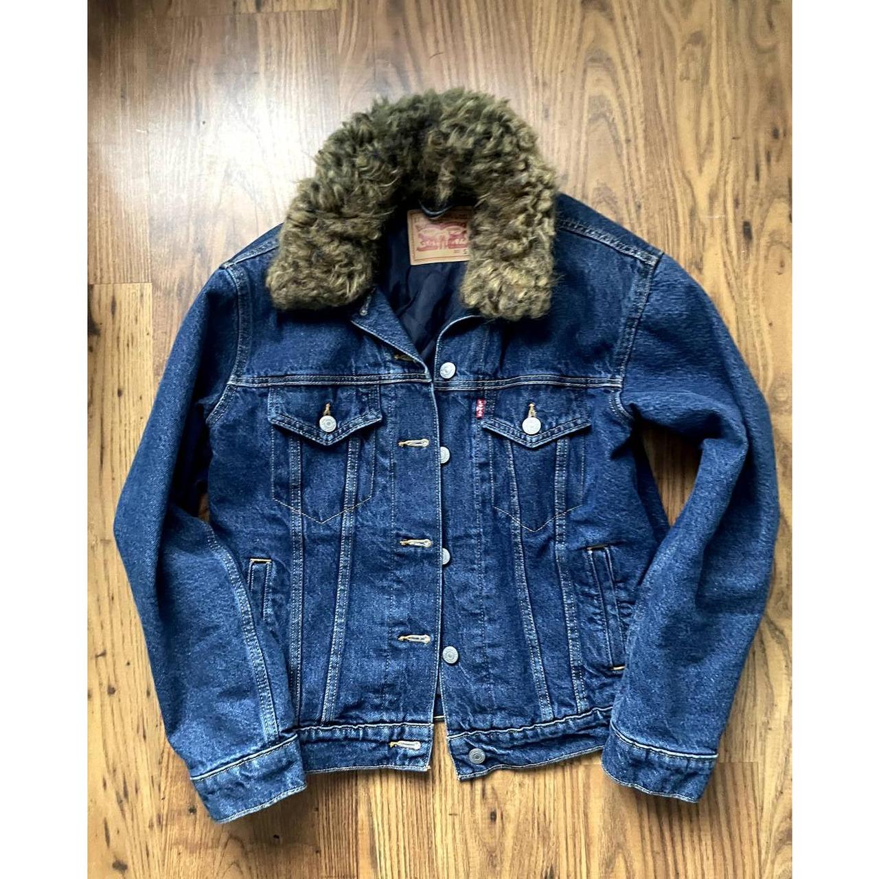 jean jacket with fur levis