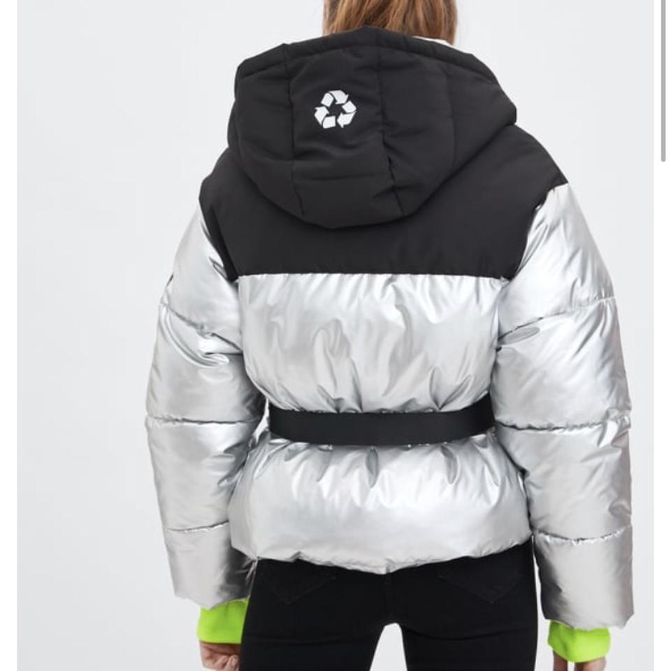 Zara recycled 2024 capsule puffer jacket