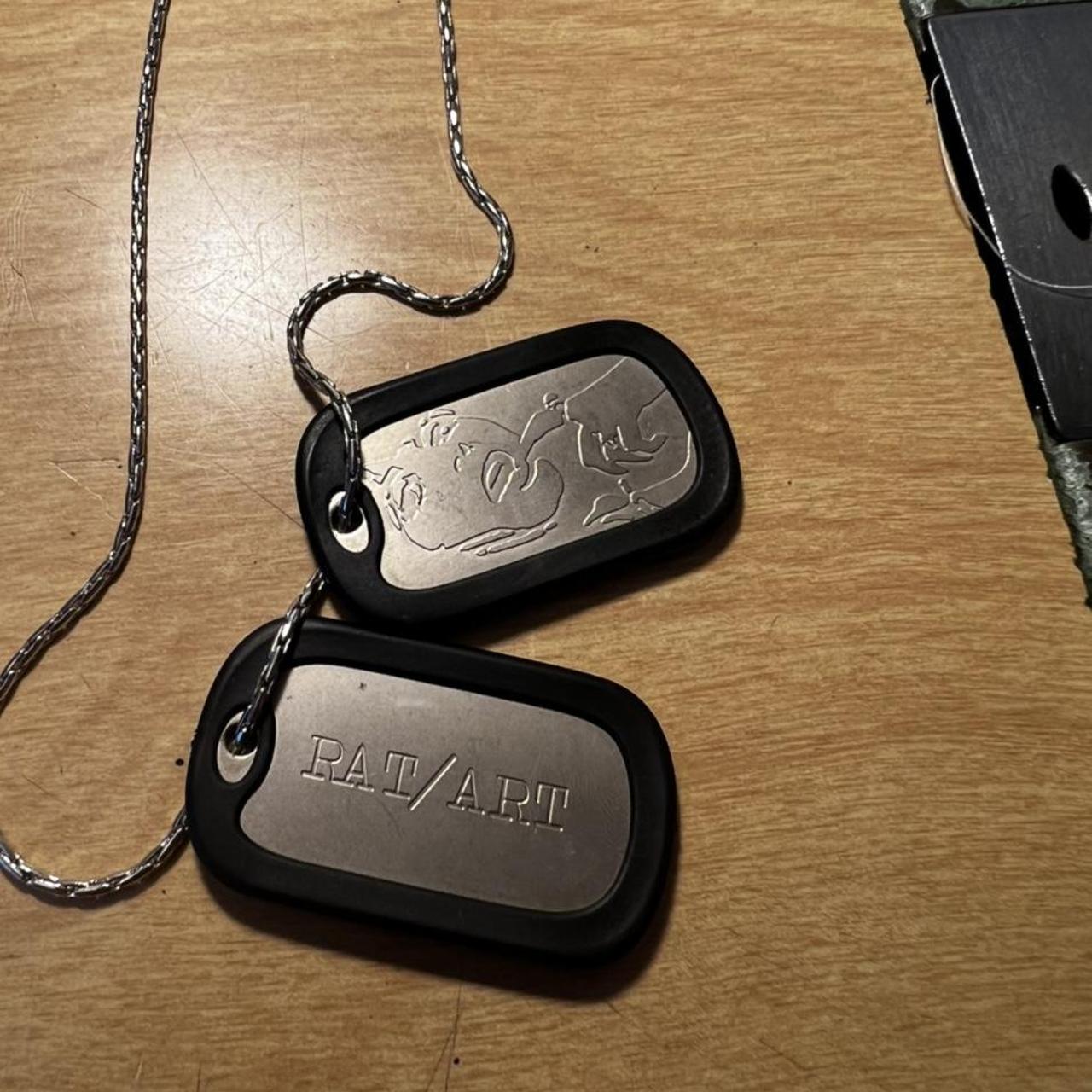 Hysteric glamour rubber cased dog tags Two dog tags... - Depop