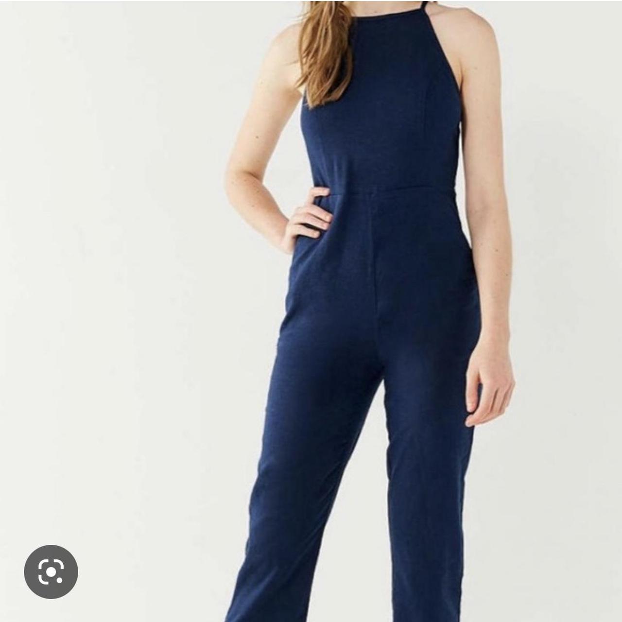 urban outfitters navy jumpsuit