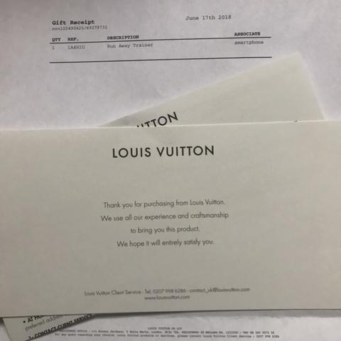 Receipts as requested for LV trainers