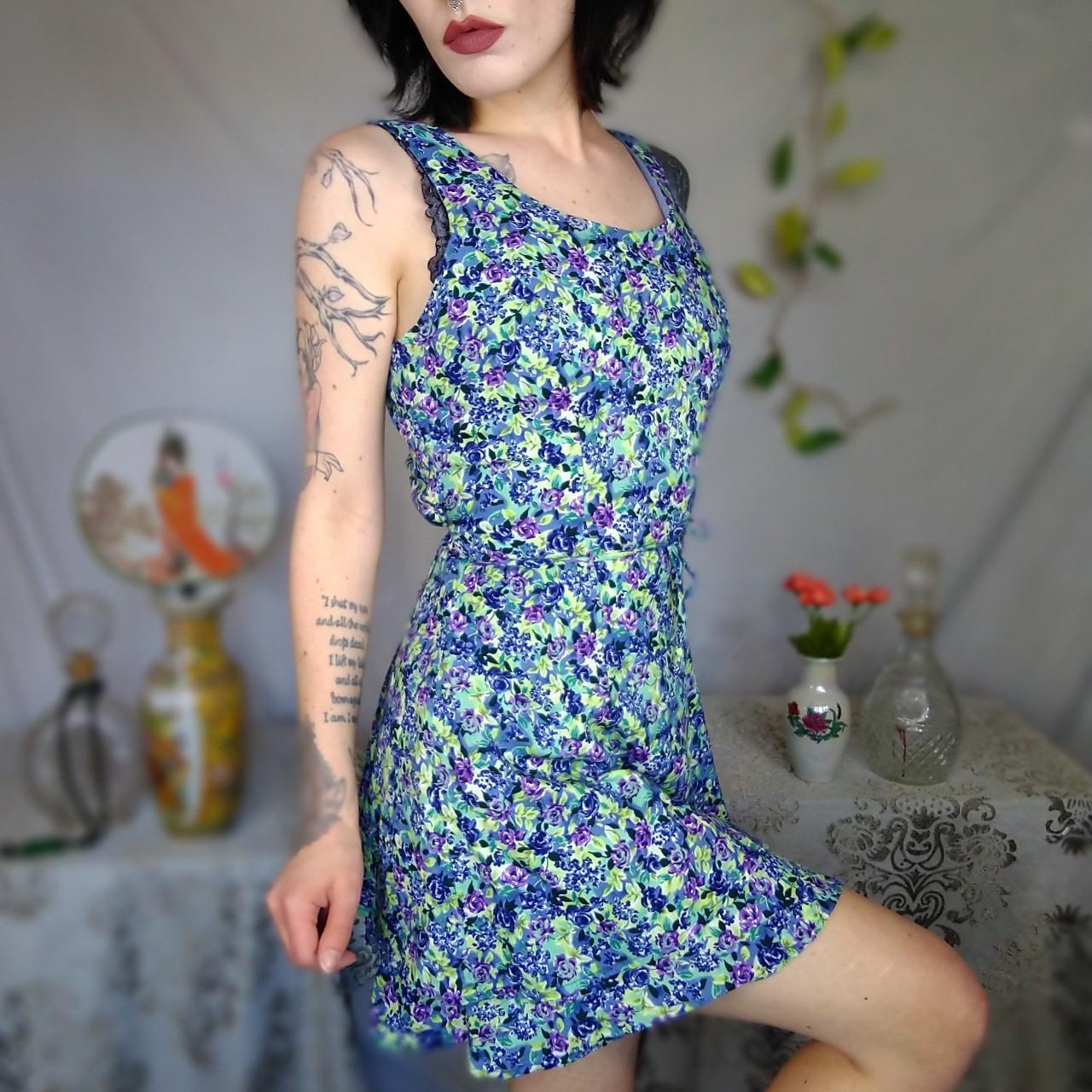 90s floral babydoll dress