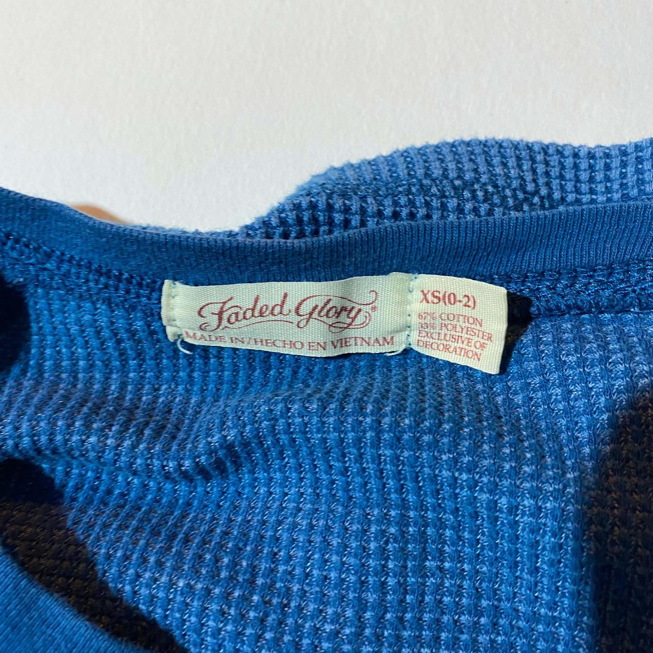 Basic Teal Blue Waffle Thermal Shirt Pretty muted... - Depop