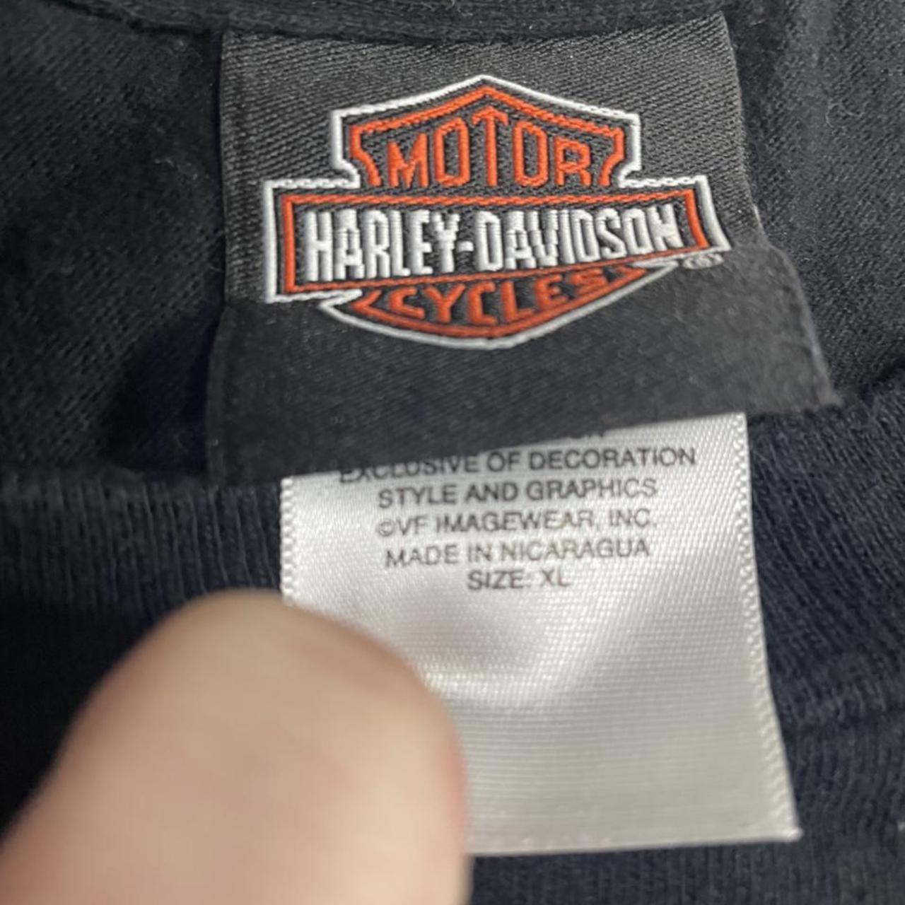 Vintage Style Black Harley Davidson Tshirt. Size XL... - Depop