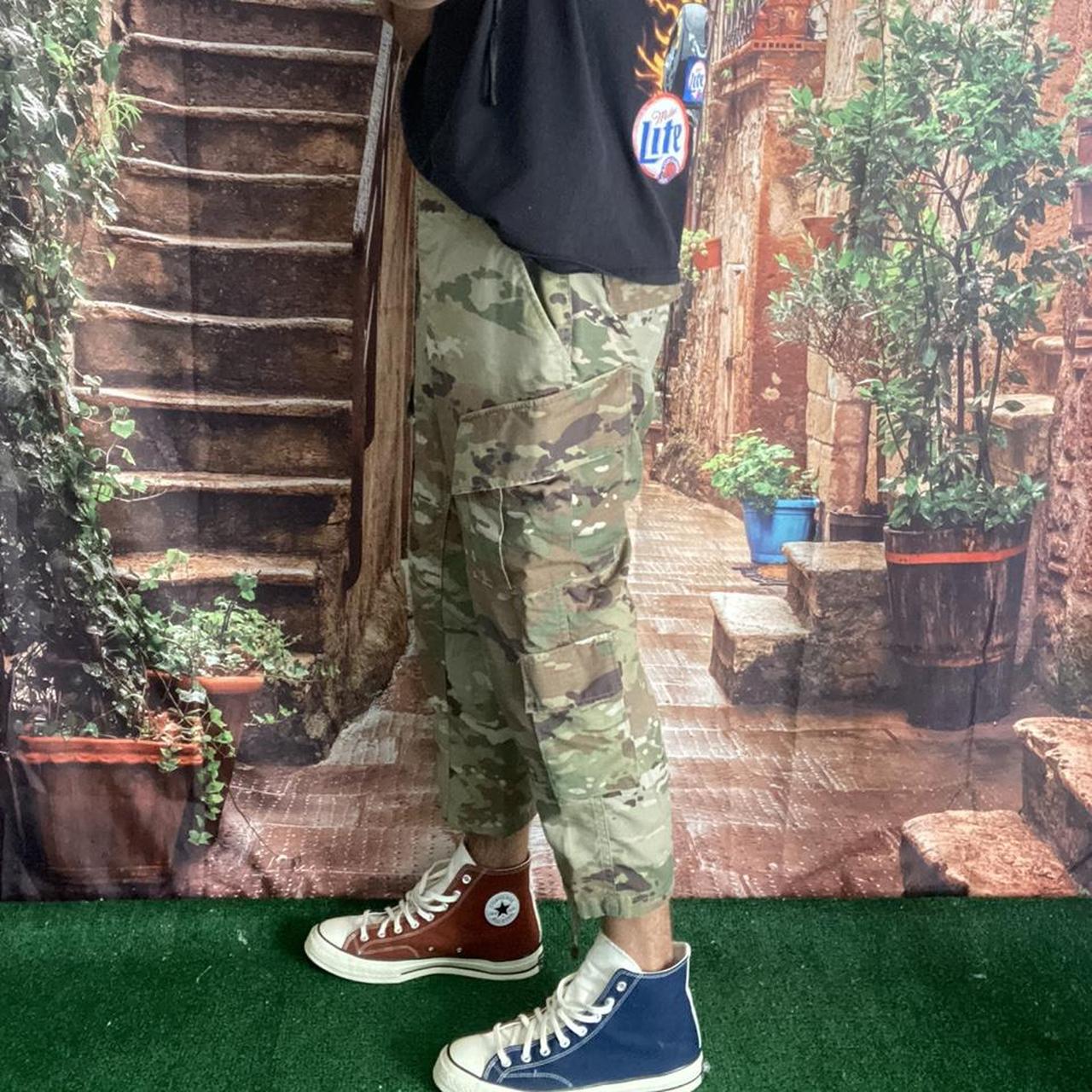 Dope baggy camo cargo pants 32” waist 26” Inseam... Depop