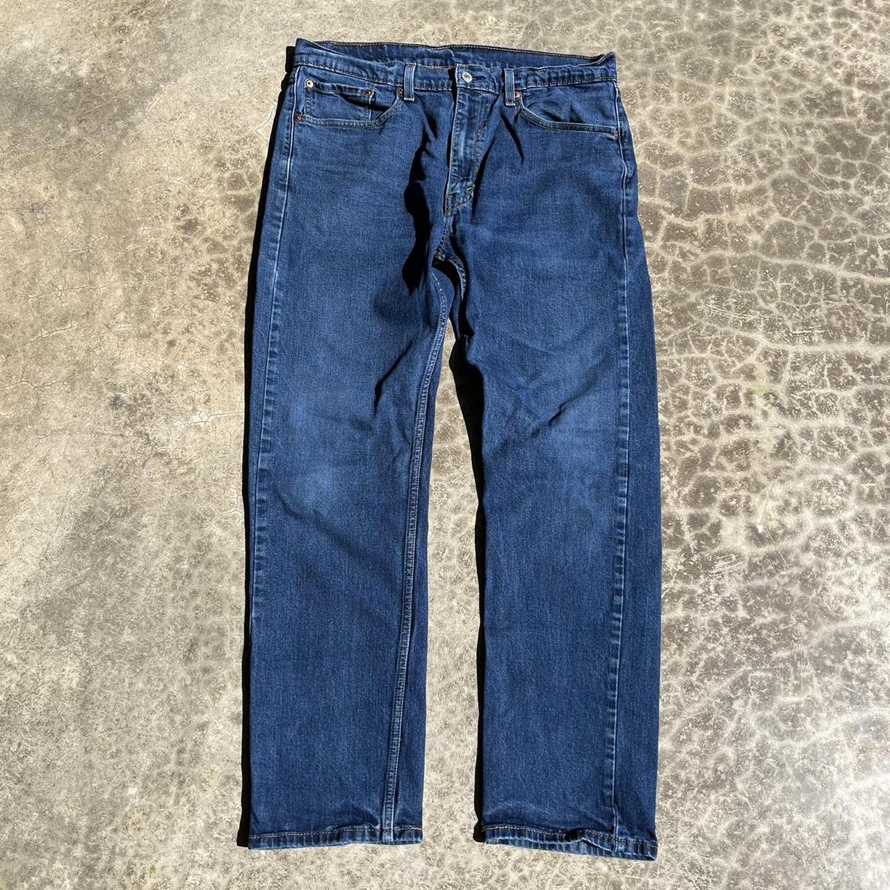 Y2K Levi 505 single stitch pockets navy blue jeans... - Depop
