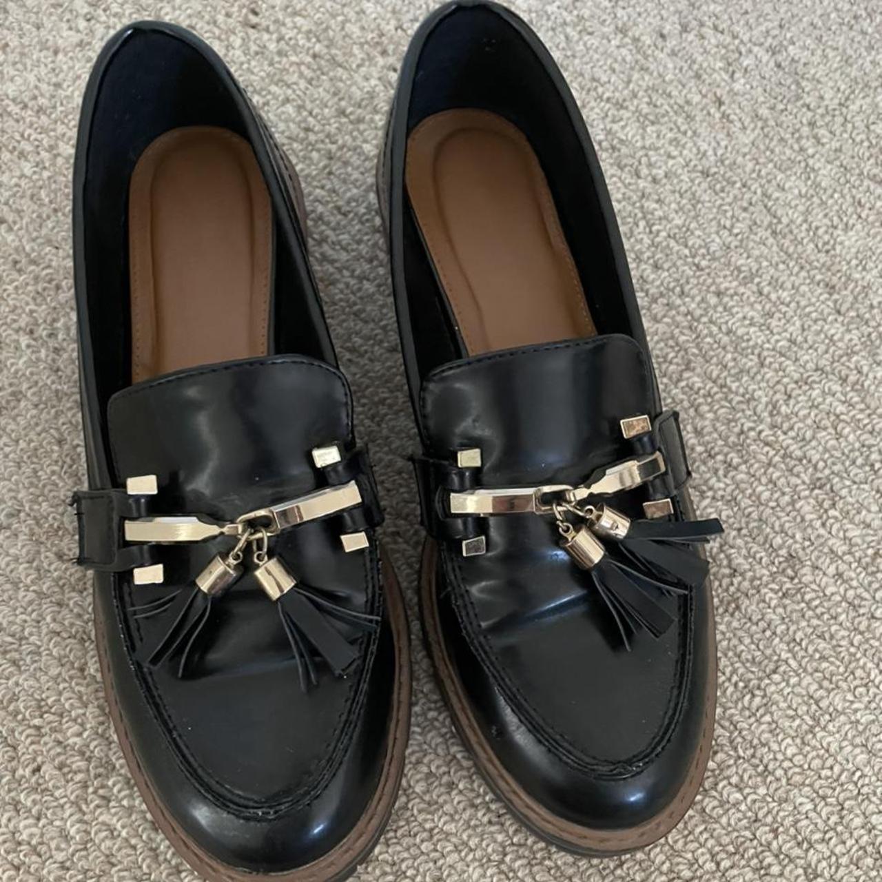 River island black loafers, the bottoms will be... Depop
