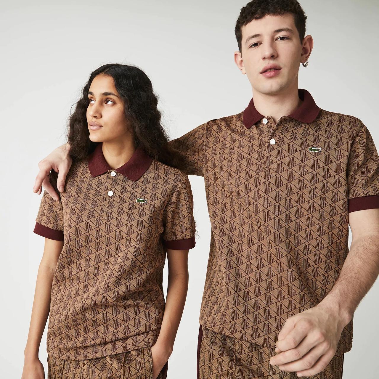 Lacoste Live Men's Tan and Burgundy Polo-shirts (3)