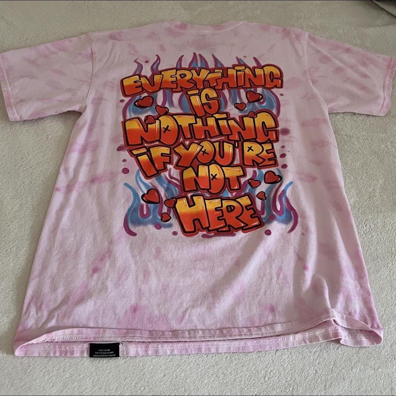 Broken Promises Brand Bleached Pink Tee Shirt SIZE... Depop