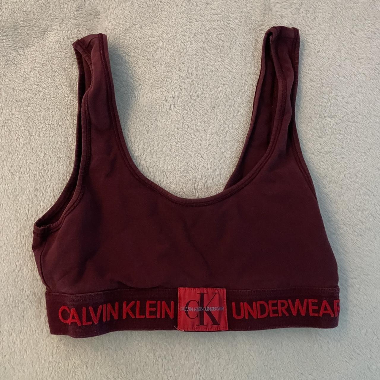 Calvin Klein Sports Bra Size Small - Depop