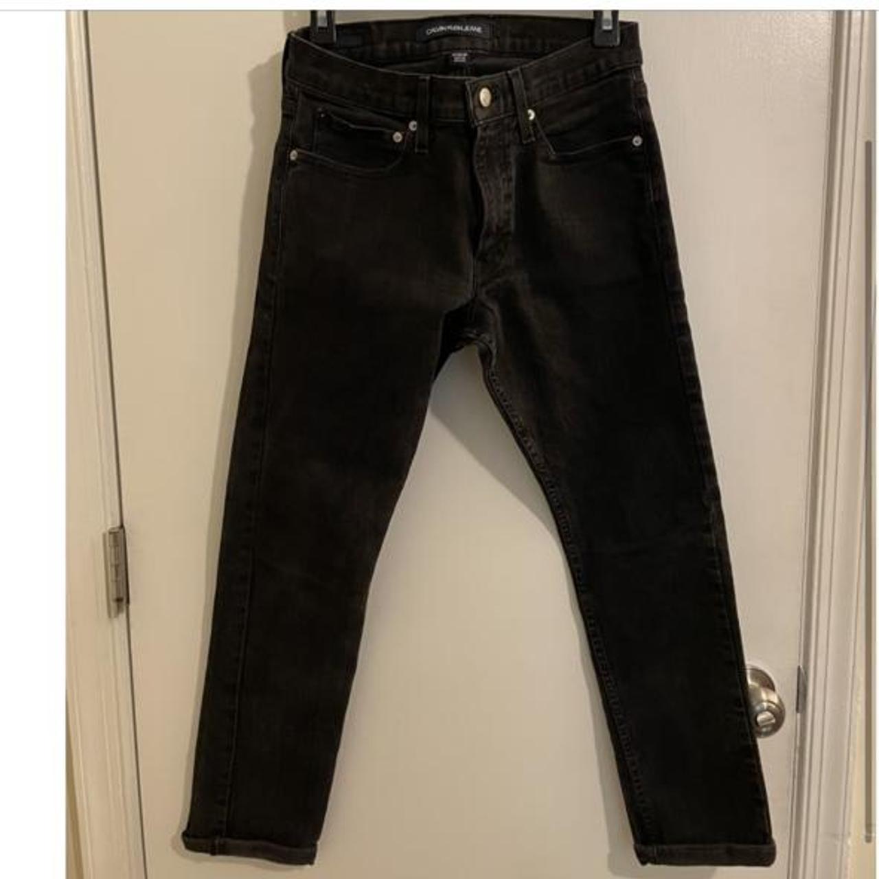 Calvin Klein Men's Black Jeans Depop