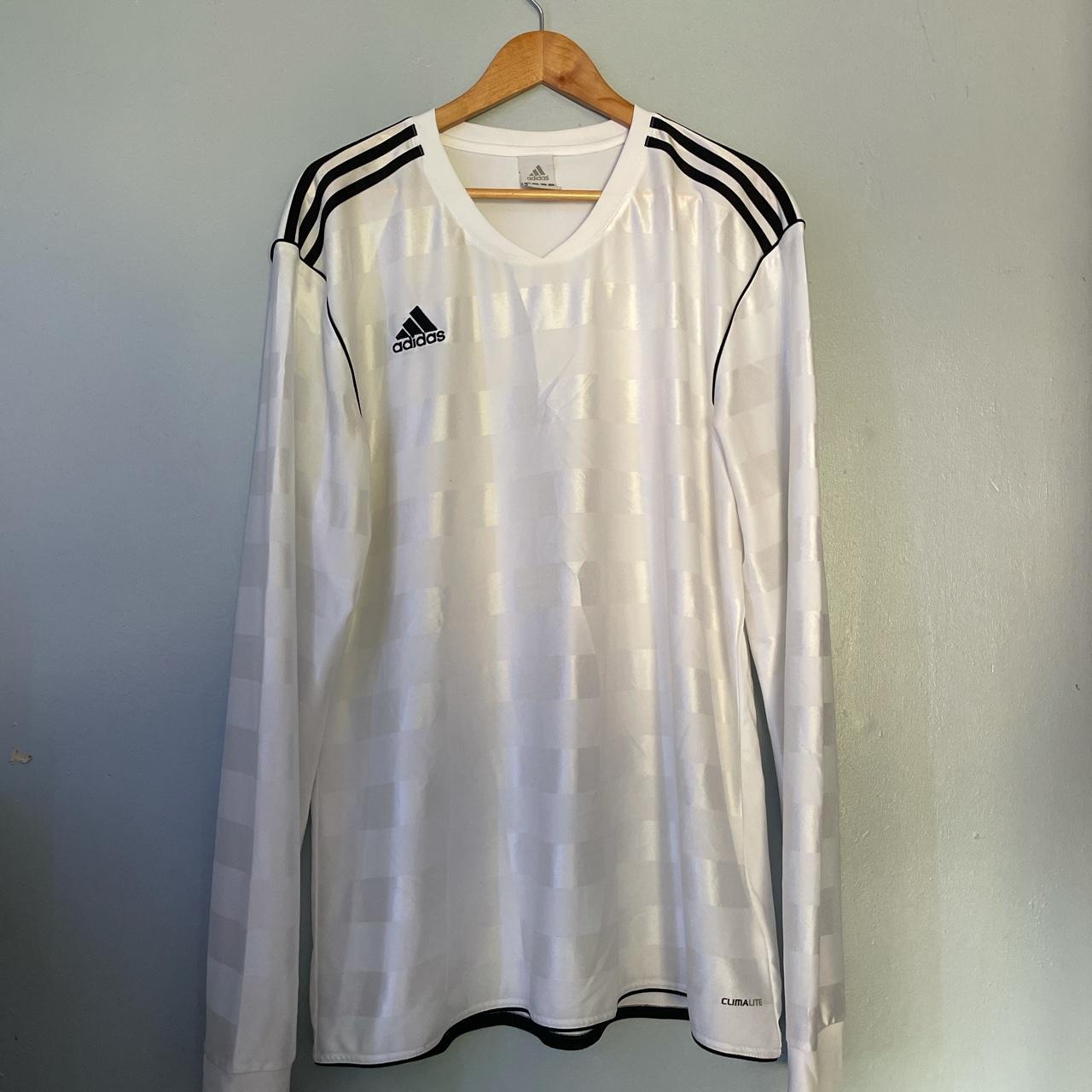 Adidas long sleeve white football template☁️ Like... - Depop