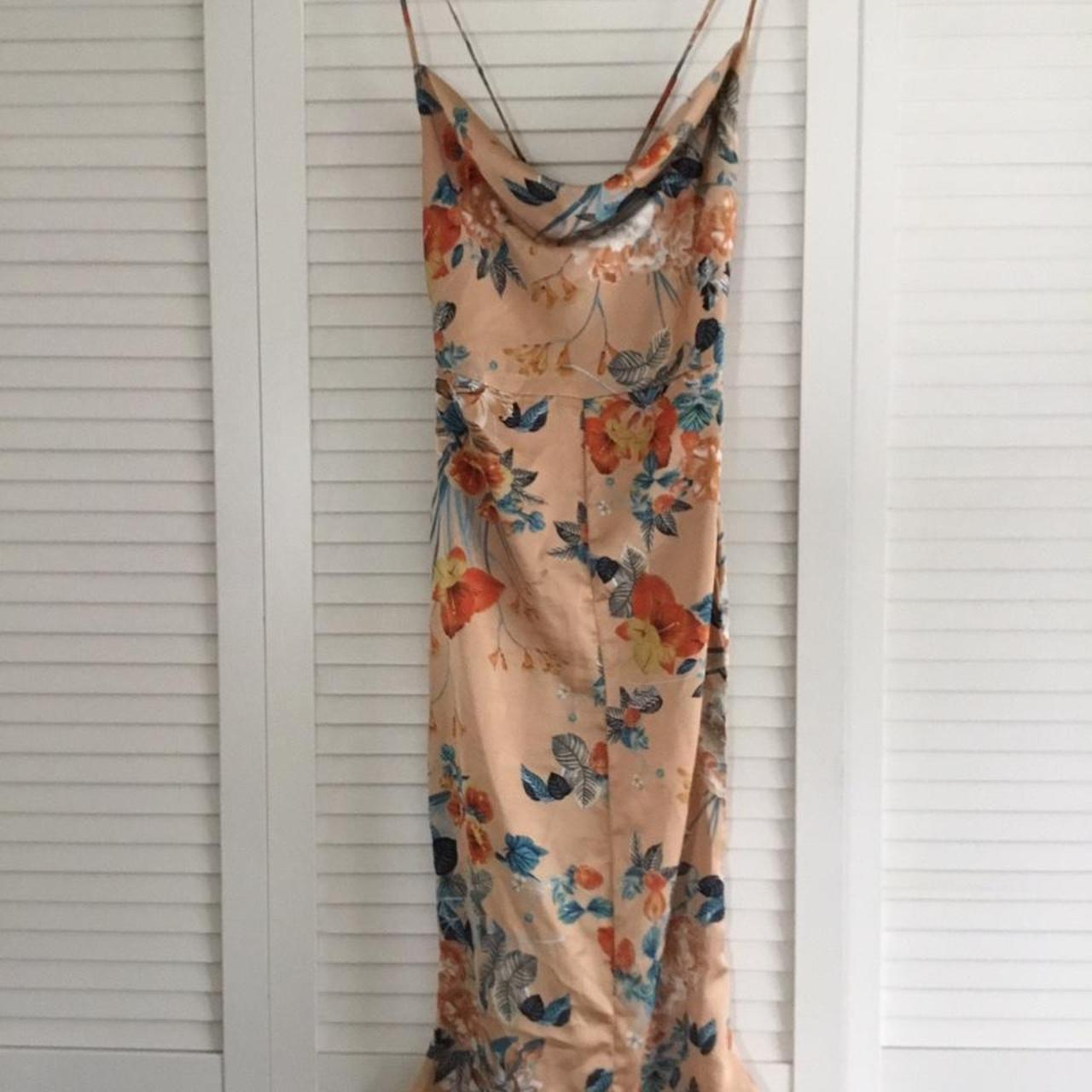 boohoo orange floral dress