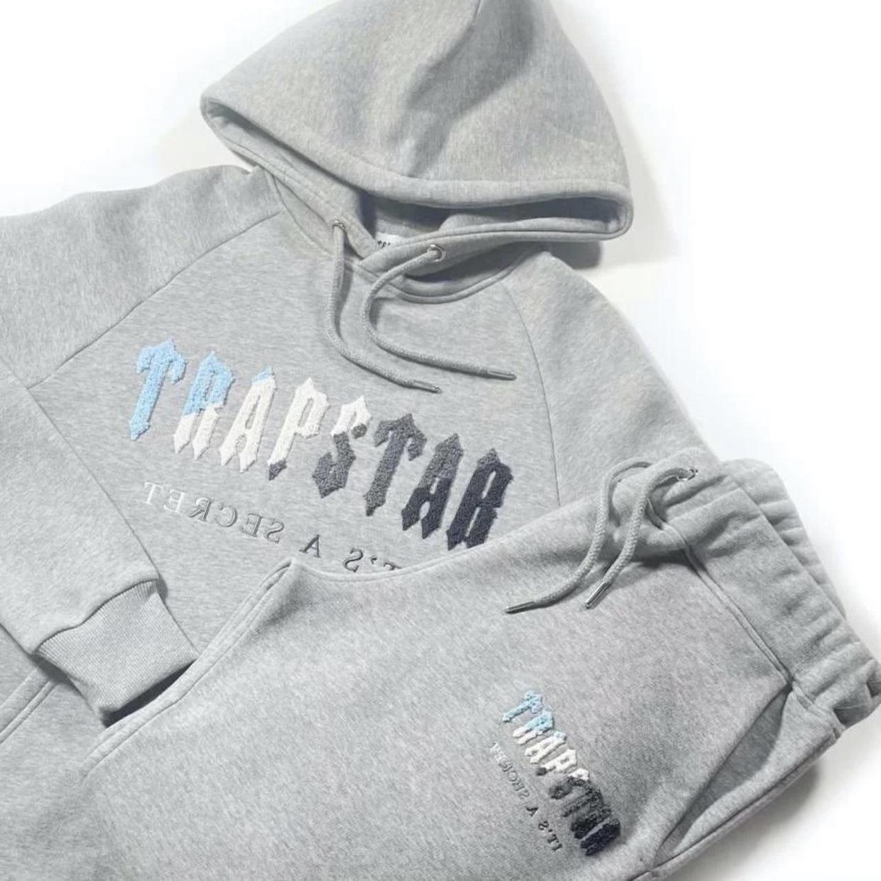 Trapstar ice blue chenille tracksuit, grey &... Depop