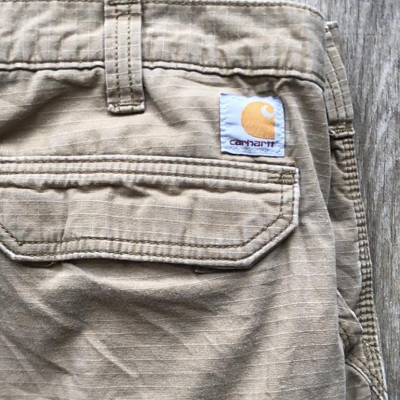 Carhartt cargo trousers, baggy fit, beige/tan. W44... - Depop