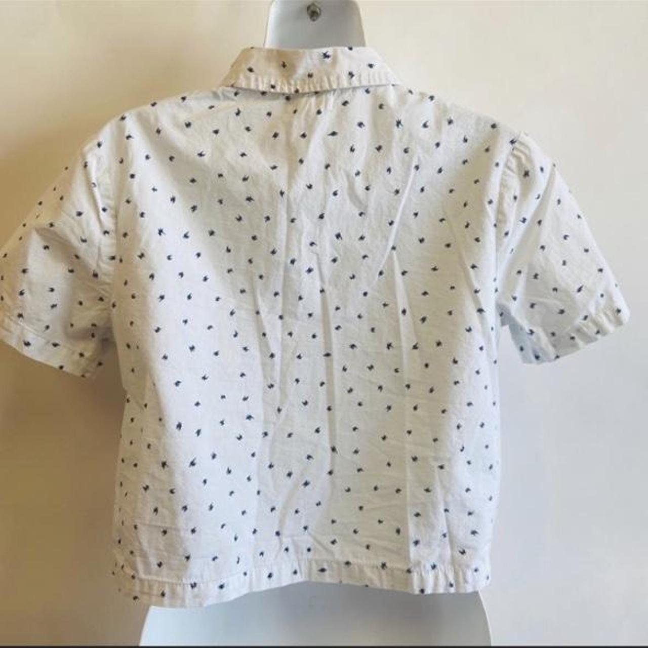 Native Youth Women's White and Blue Blouse (3)