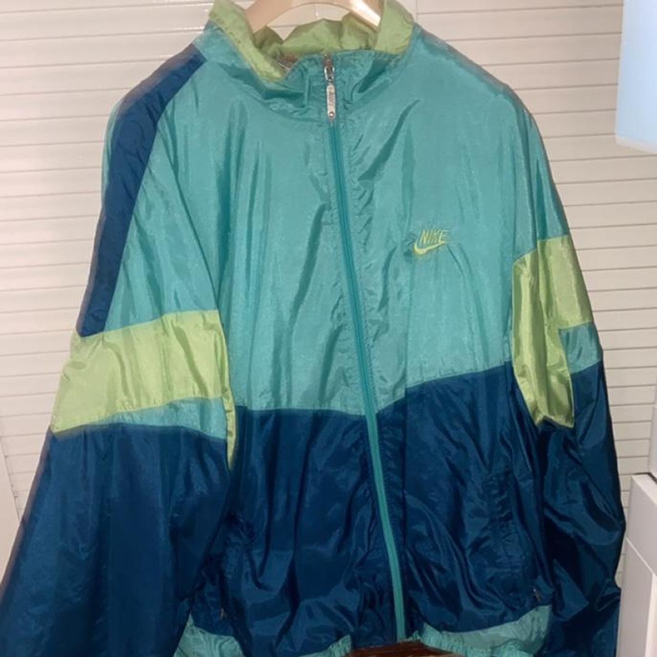 Vintage nike colour block shell jacket 80s... - Depop