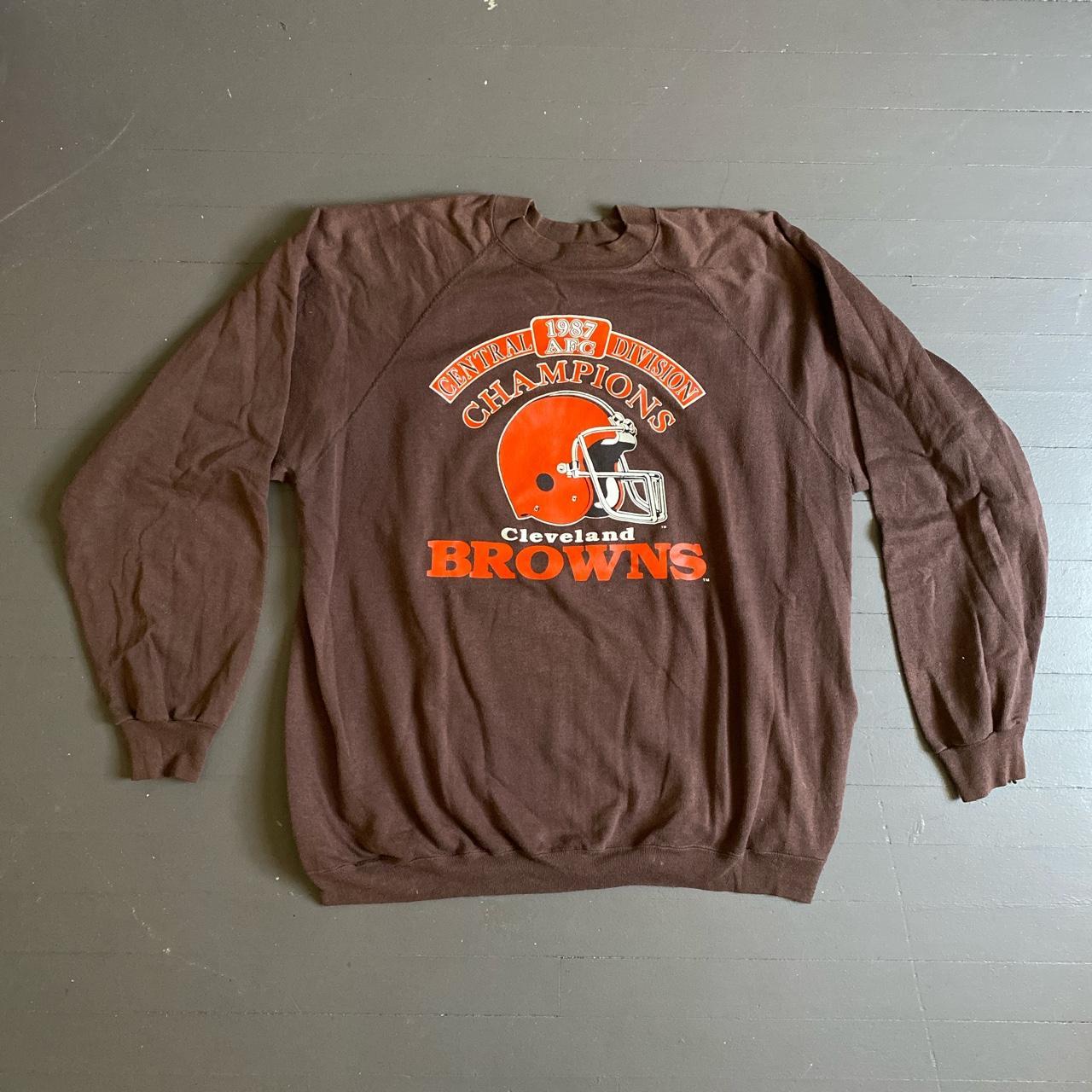 Trench brand Cleveland Browns 1987 AFC central... - Depop