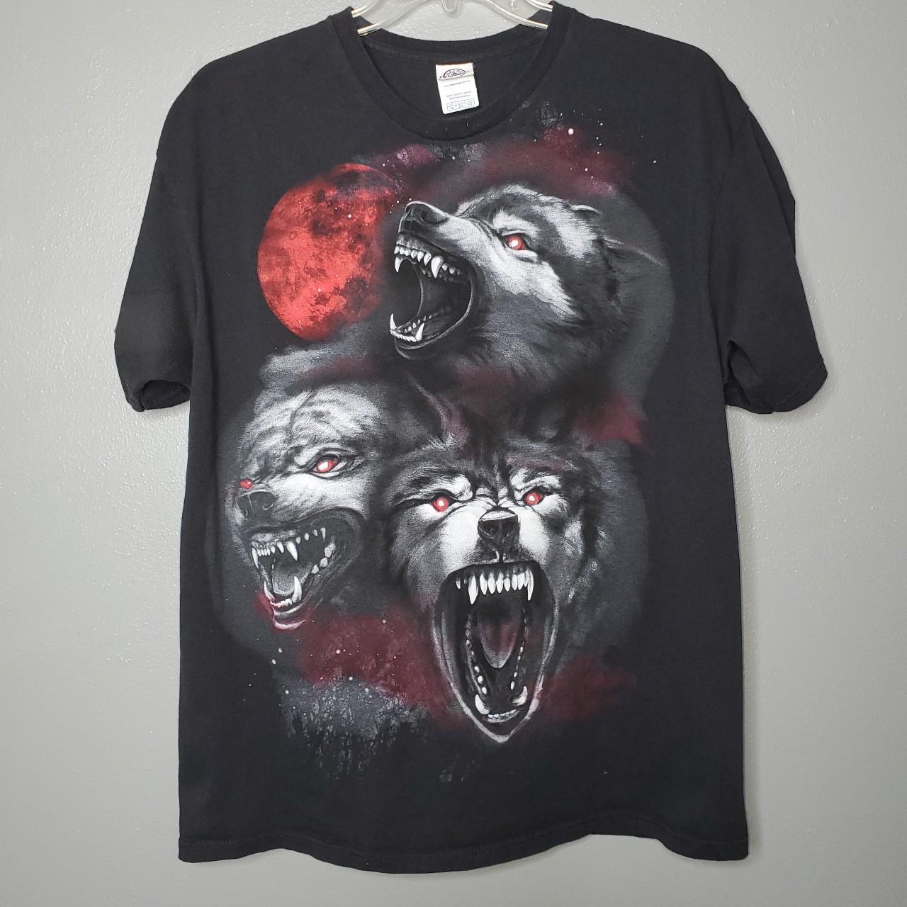 Demon wolves werewolf animal nature tee. Great... - Depop